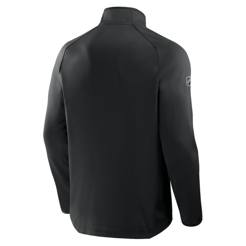 Carolina Hurricanes Fanatics Authentic Pro Tonal Rink Raglan Quarter-Zip Pullover - Black | US 202502645