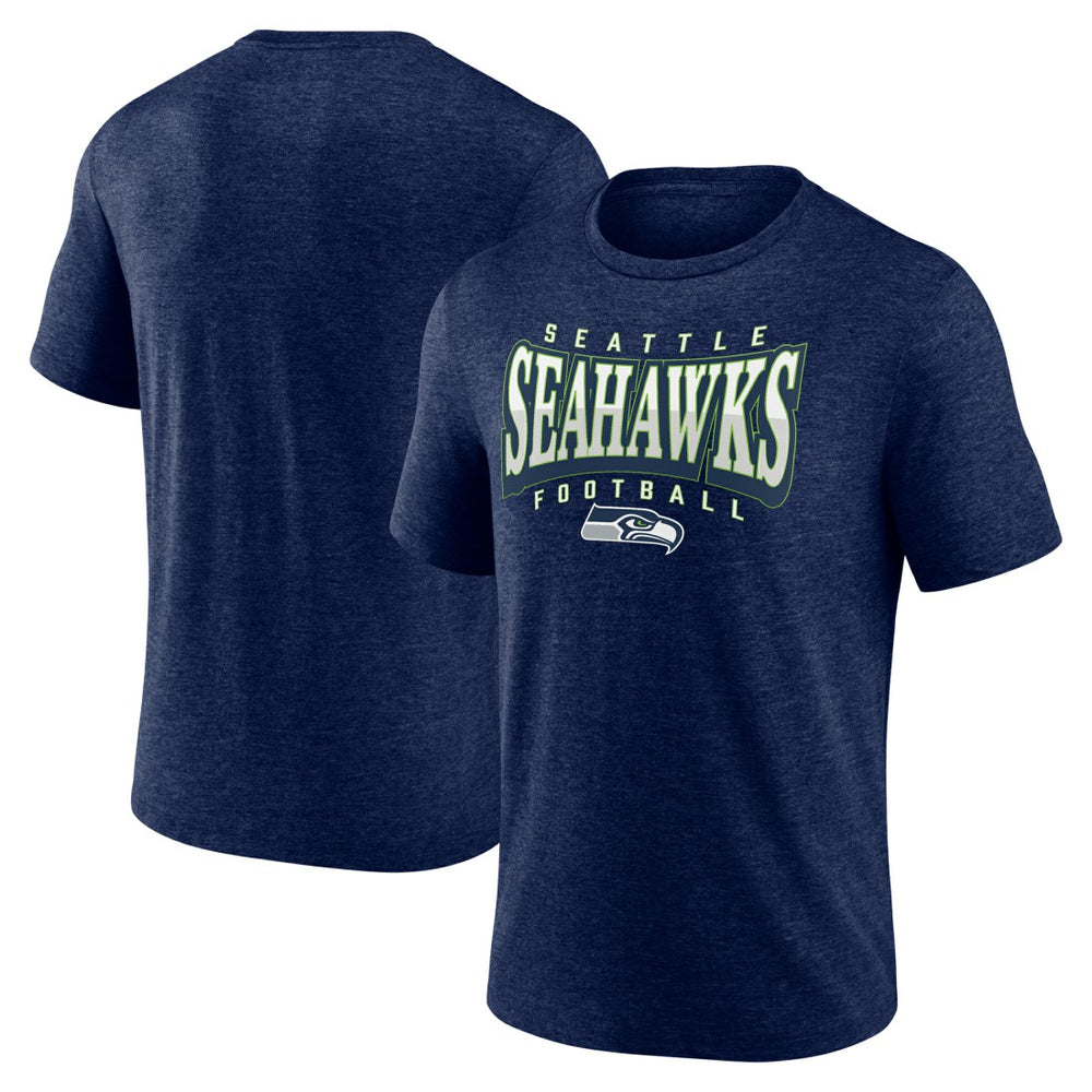 Seattle Seahawks Divided Warp Tri-Blend T-Shirt - College Navy T-shirts