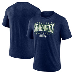 Seattle Seahawks Divided Warp Tri-Blend T-Shirt - College Navy T-shirts