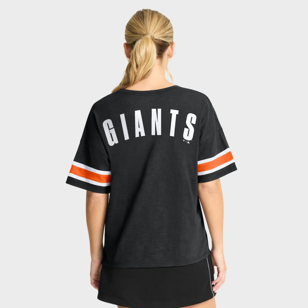 San Francisco Giants Fanatics Women's Curl Route T-Shirt - Black T-shirts