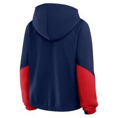 Atlanta Braves Fanatics Women's Oversized Time to Win Pullover Hoodie - Navy Hoodies