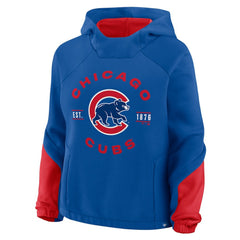 Chicago Cubs Fanatics Women's Oversized Time to Win Pullover Hoodie - Royal Hoodies