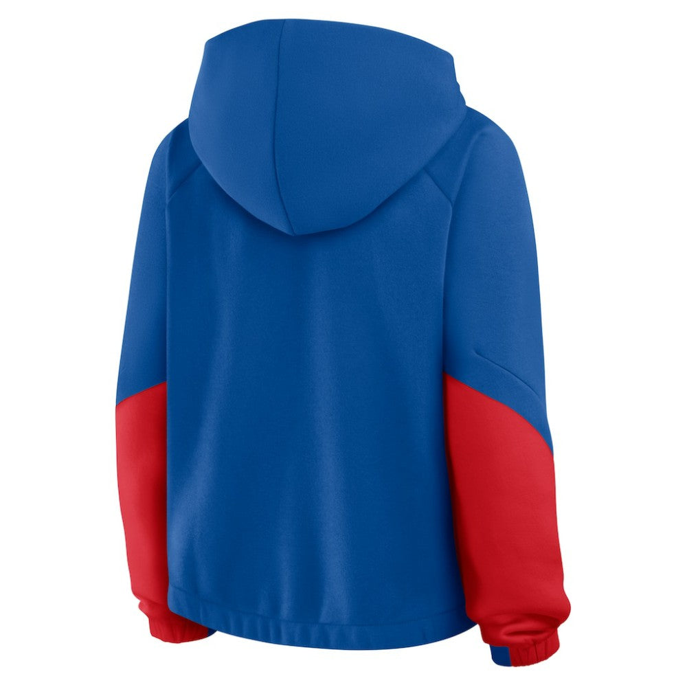 Chicago Cubs Fanatics Women's Oversized Time to Win Pullover Hoodie - Royal Hoodies