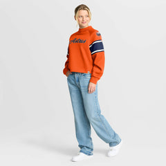 Houston Astros Fanatics Women's Oversized Toss Sweep Raglan Pullover Sweatshirt - Orange Pullover