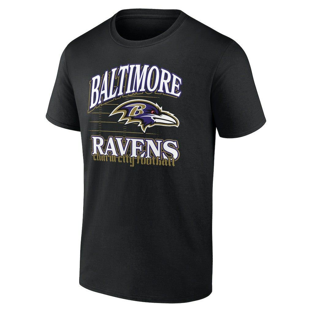 Baltimore Ravens Retro Gridiron T-Shirt - Black T-shirts