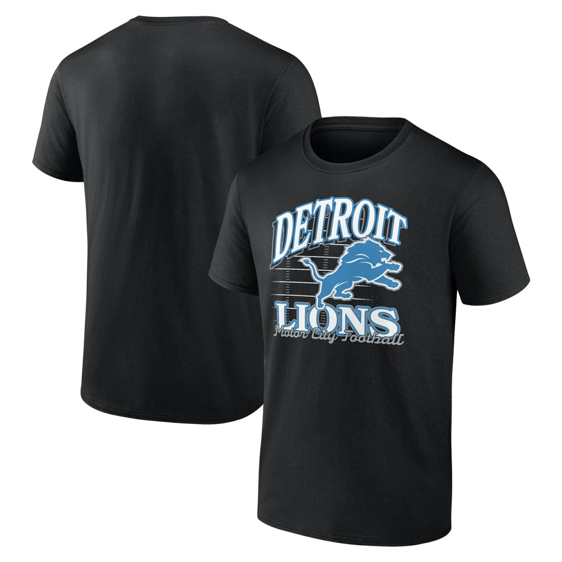 Detroit Lions Retro Gridiron T-Shirt - Black T-shirts