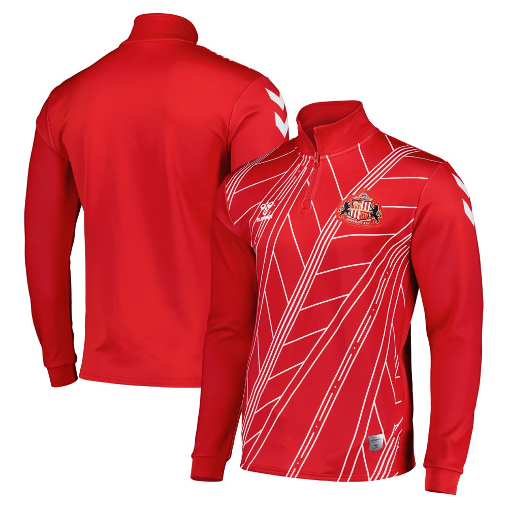 Sunderland Hummel Home Pre-Match Half Zip Red