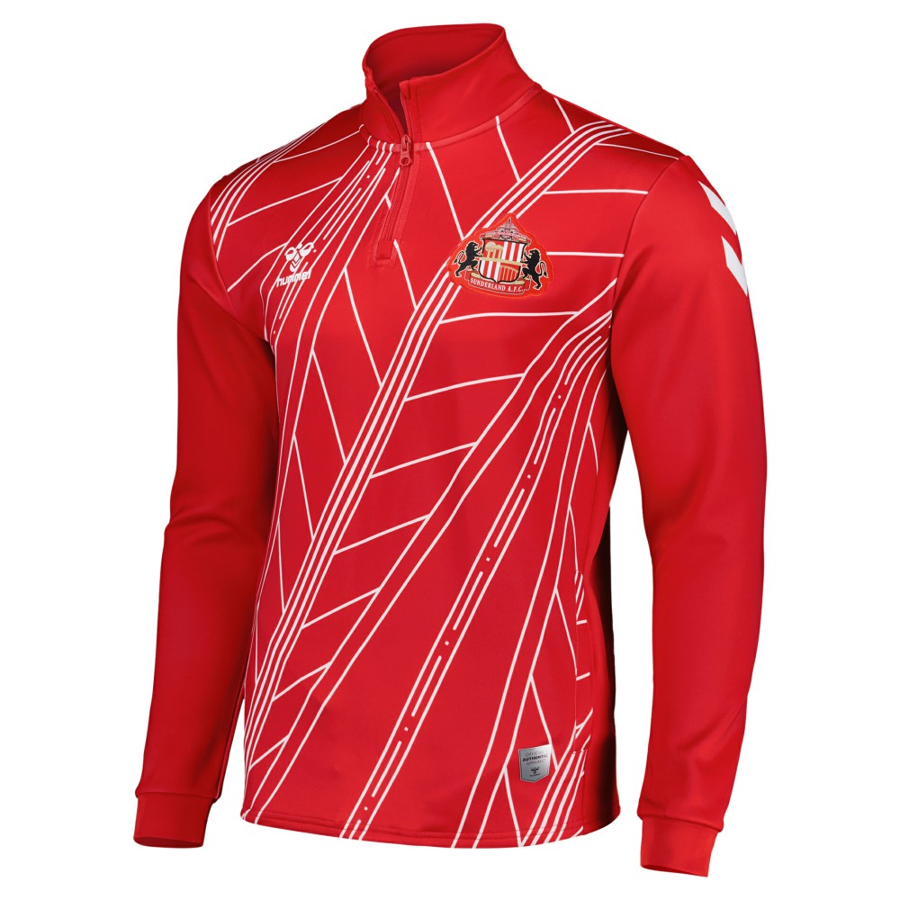 Sunderland Hummel Home Pre-Match Half Zip Red