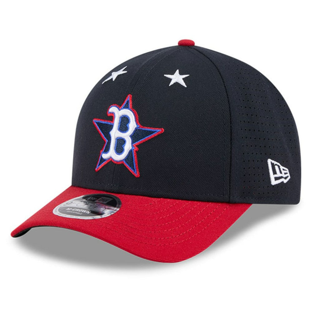 Boston Red Sox New Era 2025 MLB All-Star Game Workout 9FORTY M-Crown Adjustable Hat - Navy/Red Hats