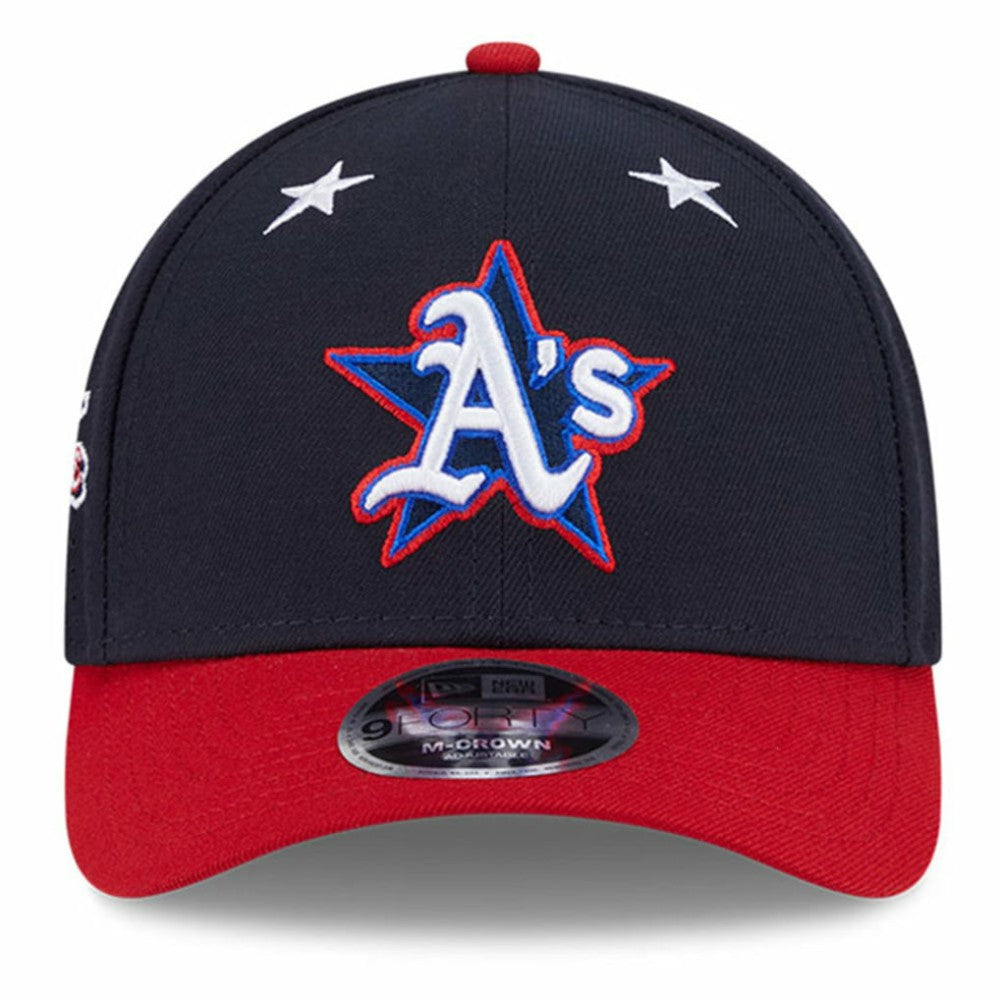 Athletics New Era 2025 MLB All-Star Game Workout 9FORTY M-Crown Adjustable Hat - Navy/Red Hats