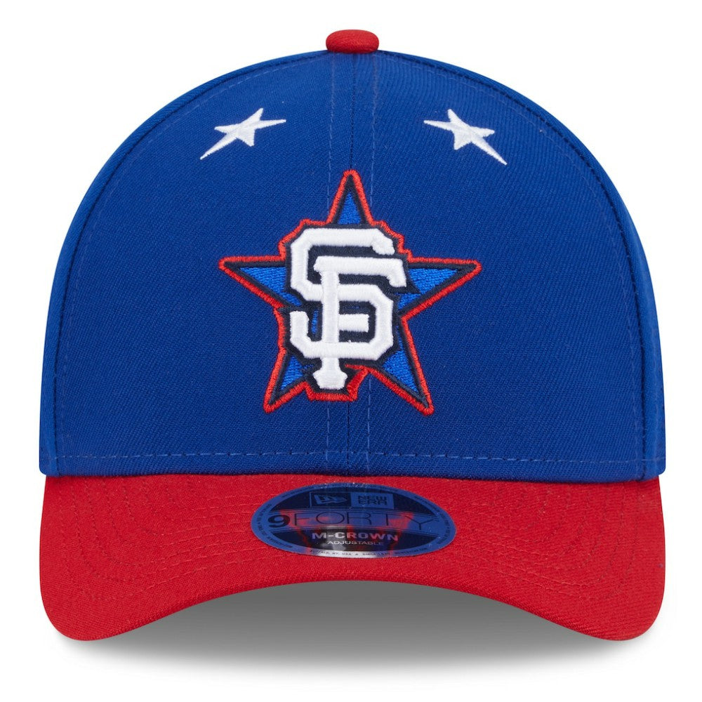 San Francisco Giants New Era 2025 MLB All-Star Game Workout 9FORTY M-Crown Adjustable Hat - Blue/Red Hats