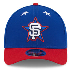 San Francisco Giants New Era 2025 MLB All-Star Game Workout 9FORTY M-Crown Adjustable Hat - Blue/Red Hats