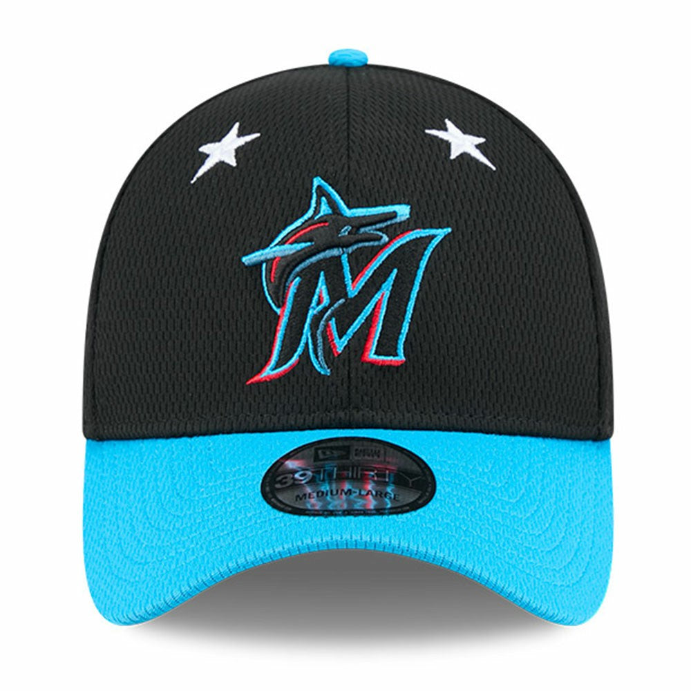 Miami Marlins New Era 2025 MLB All-Star Game 39THIRTY Flex Hat - Black/Blue Hats