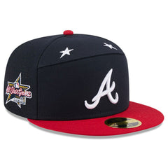 Atlanta Braves New Era 2025 MLB All-Star Game Side Patch 59FIFTY Fitted Hat - Navy/Red Hats