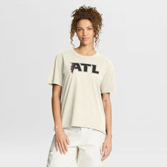 Atlanta Falcons Women's Dove Legacy T-Shirt - Cream T-shirts