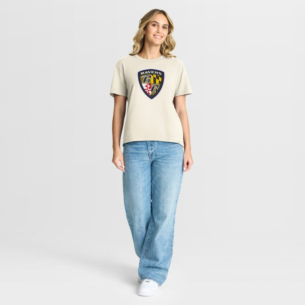 Baltimore Ravens Women's Dove Legacy T-Shirt - Cream T-shirts