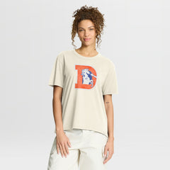 Denver Broncos Women's Dove Legacy T-Shirt - Cream T-shirts