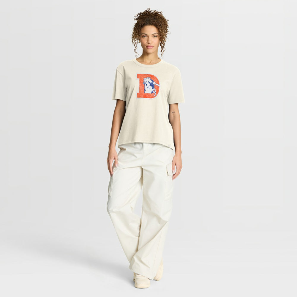 Denver Broncos Women's Dove Legacy T-Shirt - Cream T-shirts