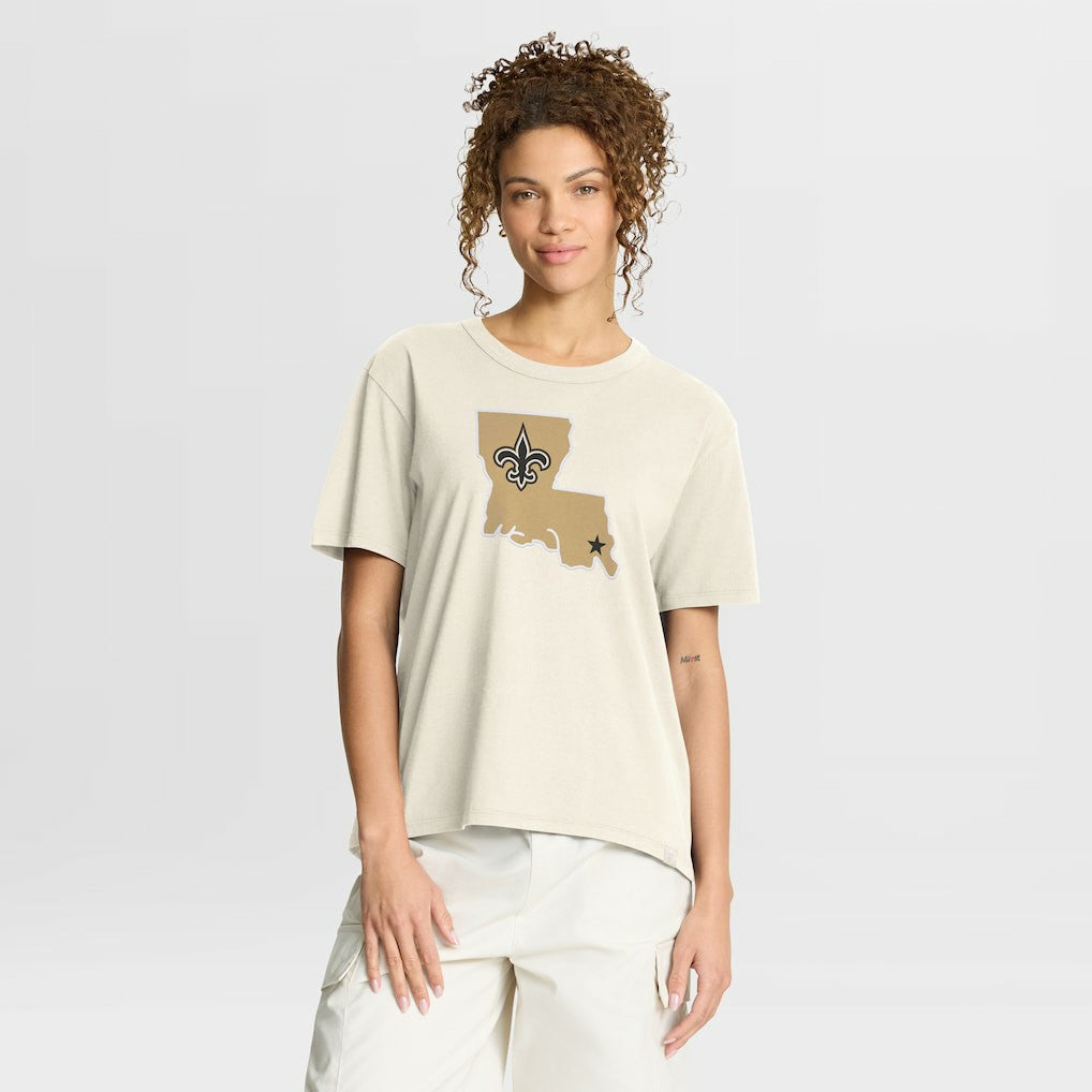 New Orleans Saints Women's Dove Legacy T-Shirt - Cream T-shirts