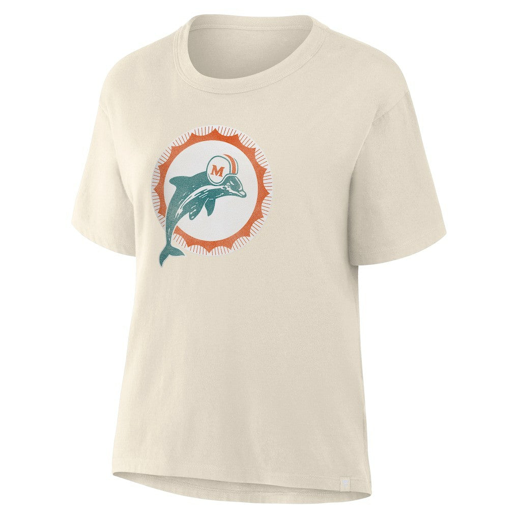 Miami Dolphins Women's Dove Legacy T-Shirt - Cream T-shirts