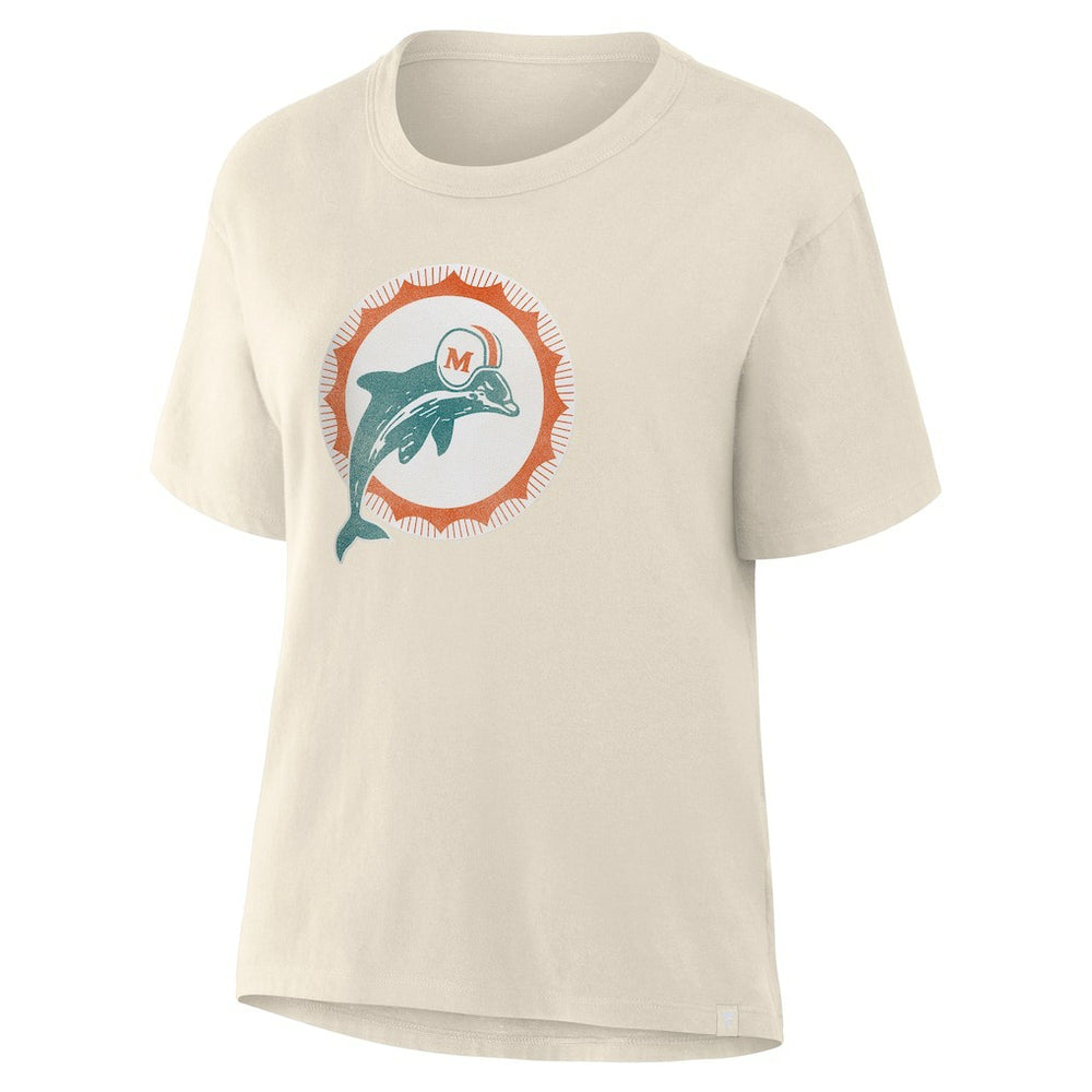 Miami Dolphins Women's Dove Legacy T-Shirt - Cream T-shirts