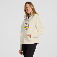 Minnesota Vikings Women's Dove Legacy Pullover Hoodie - Cream Hoodies