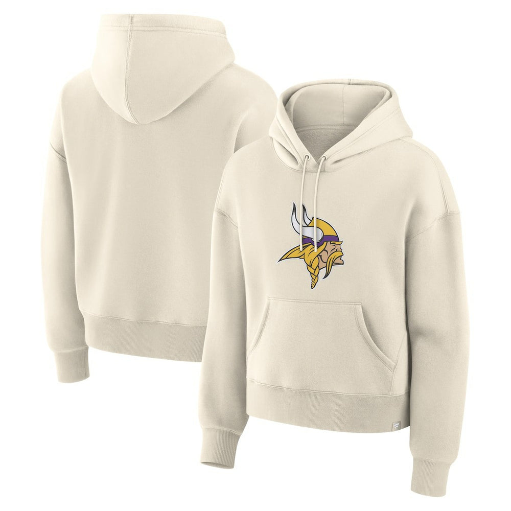 Minnesota Vikings Women's Dove Legacy Pullover Hoodie - Cream Hoodies