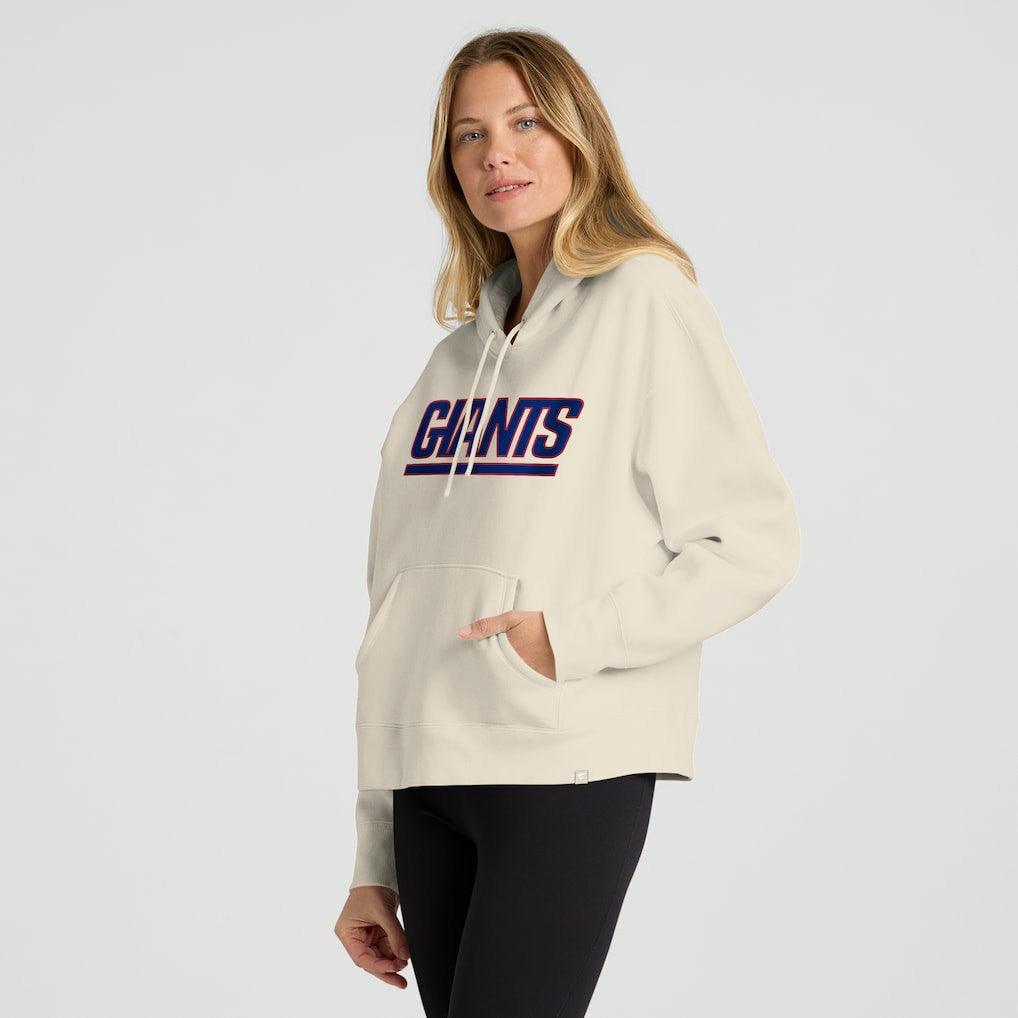 New York Giants Women's Dove Legacy Pullover Hoodie - Cream Hoodies
