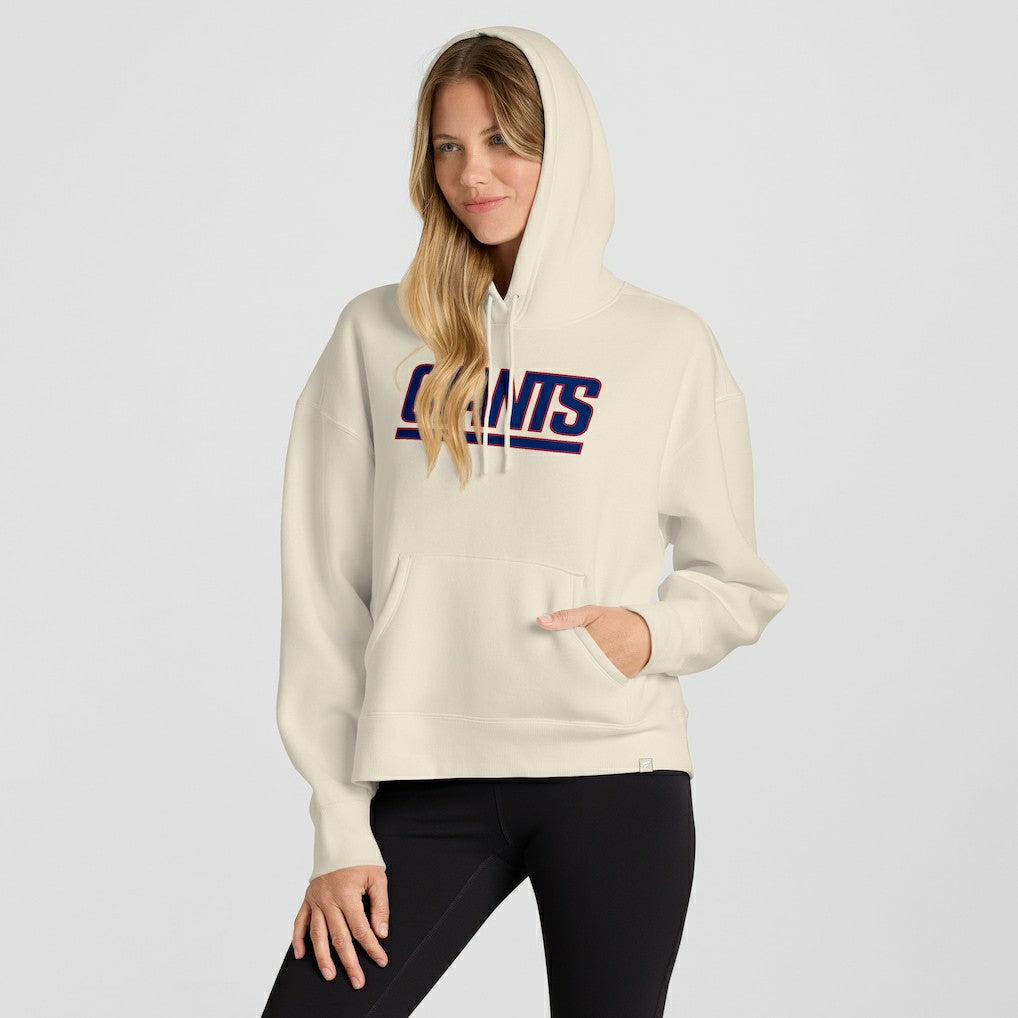 New York Giants Women's Dove Legacy Pullover Hoodie - Cream Hoodies