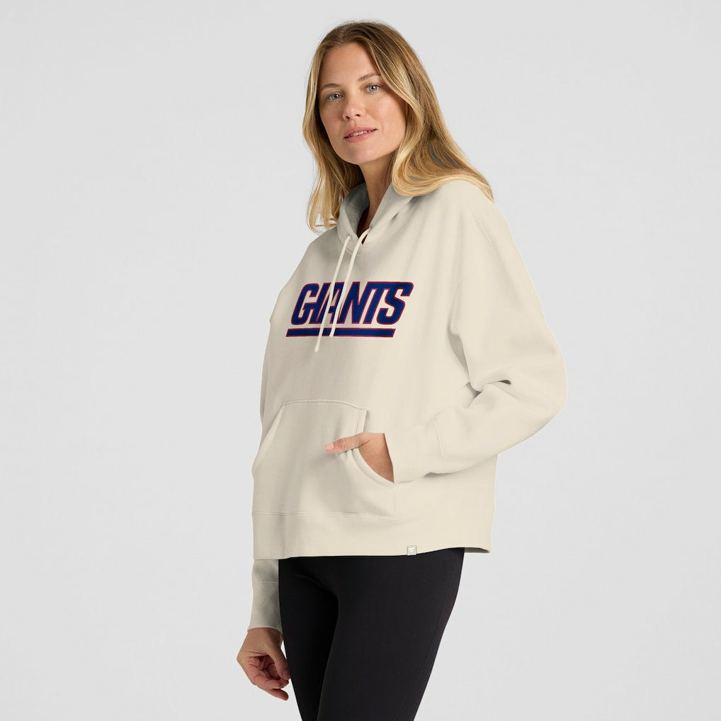 New York Giants Women's Dove Legacy Pullover Hoodie - Cream Hoodies