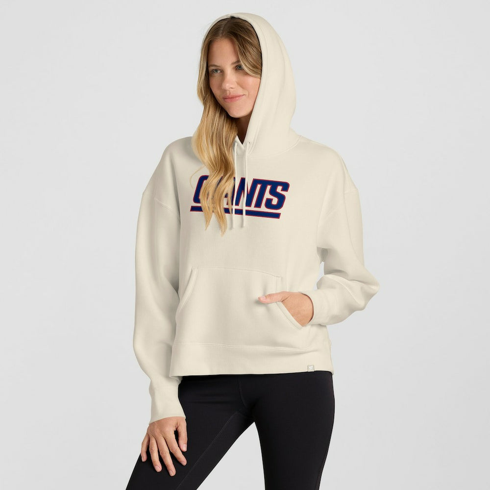 New York Giants Women's Dove Legacy Pullover Hoodie - Cream Hoodies