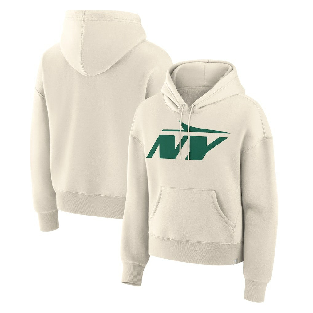 New York Jets Women's Dove Legacy Pullover Hoodie - Cream Hoodies