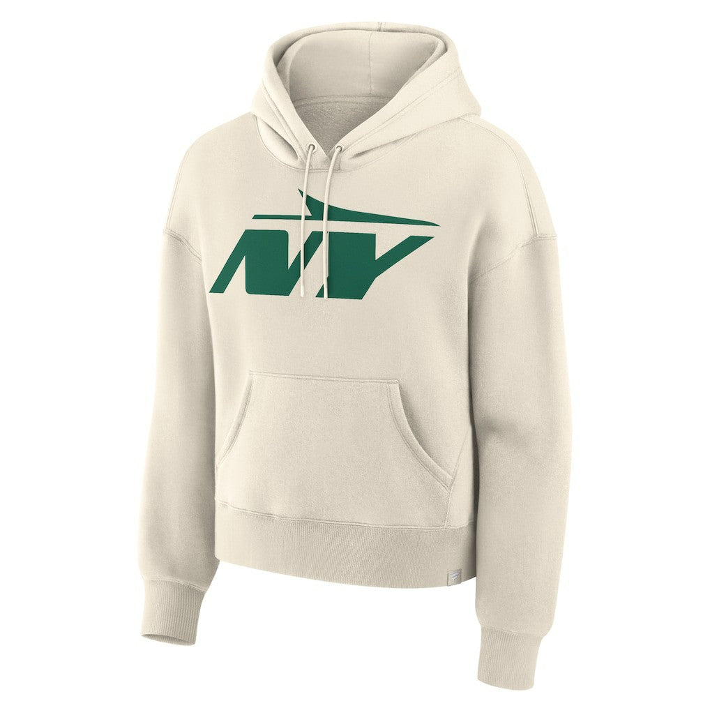 New York Jets Women's Dove Legacy Pullover Hoodie - Cream Hoodies