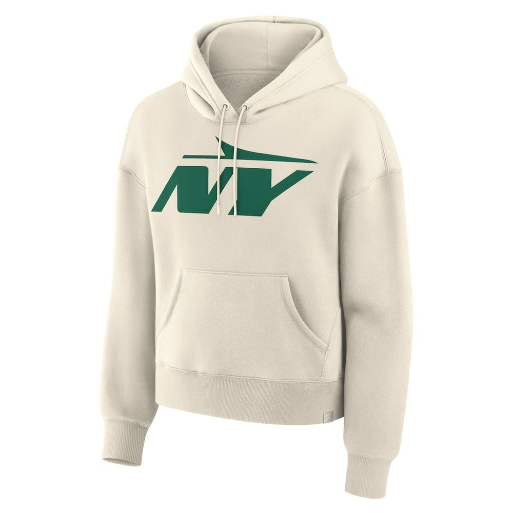 New York Jets Women's Dove Legacy Pullover Hoodie - Cream Hoodies