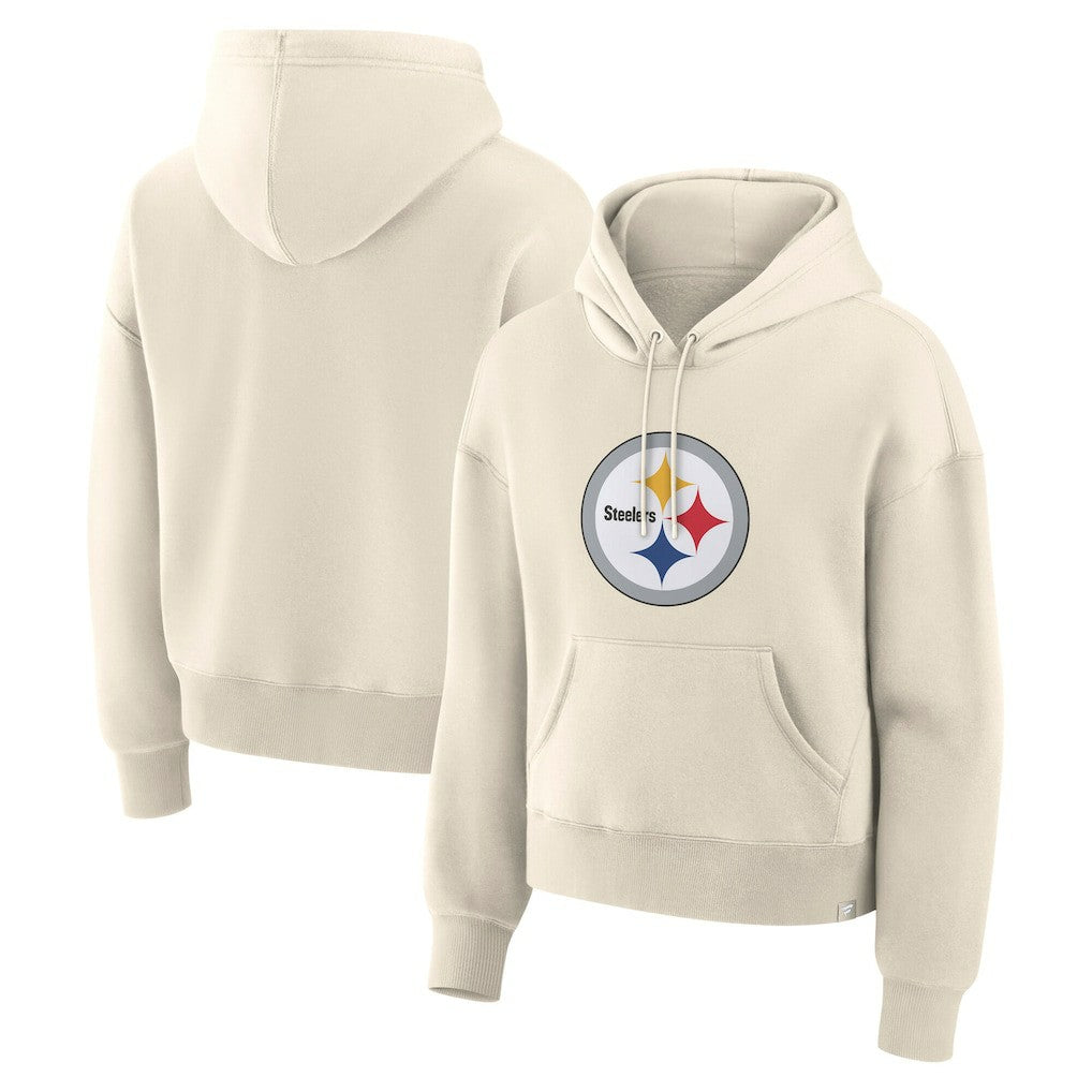 Pittsburgh Steelers Women's Dove Legacy Pullover Hoodie - Cream Hoodies