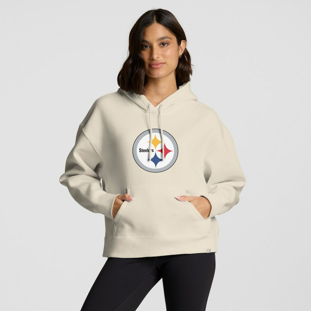 Pittsburgh Steelers Women's Dove Legacy Pullover Hoodie - Cream Hoodies