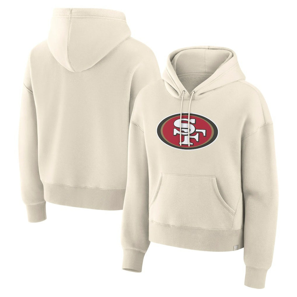 San Francisco 49ers Women's Dove Legacy Pullover Hoodie - Cream Hoodies