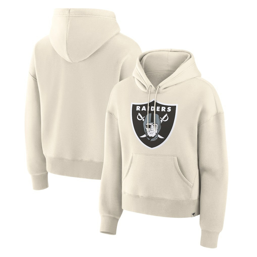 Las Vegas Raiders Women's Dove Legacy Pullover Hoodie - Cream Hoodies