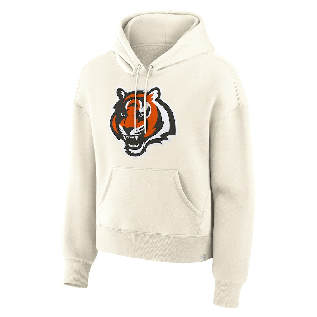 Cincinnati Bengals Women's Dove Legacy Pullover Hoodie - Cream Hoodies