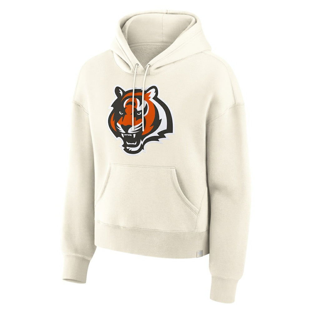 Cincinnati Bengals Women's Dove Legacy Pullover Hoodie - Cream Hoodies