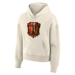 Cleveland Browns Women's Dove Legacy Pullover Hoodie - Cream Hoodies