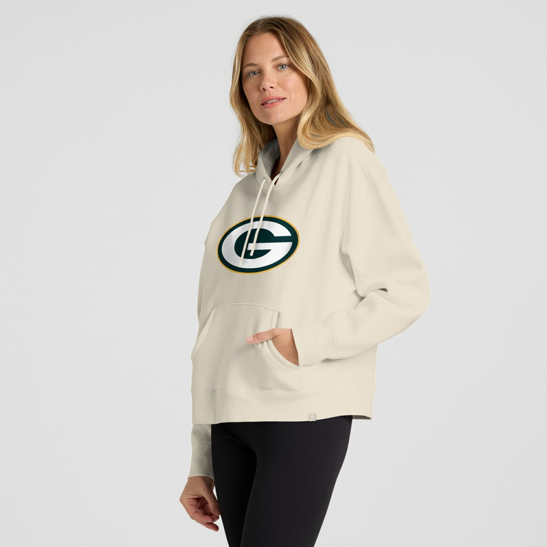 Green Bay Packers Women's Dove Legacy Pullover Hoodie - Cream Hoodies