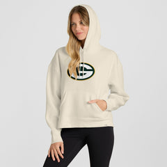 Green Bay Packers Women's Dove Legacy Pullover Hoodie - Cream Hoodies