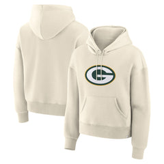 Green Bay Packers Women's Dove Legacy Pullover Hoodie - Cream Hoodies