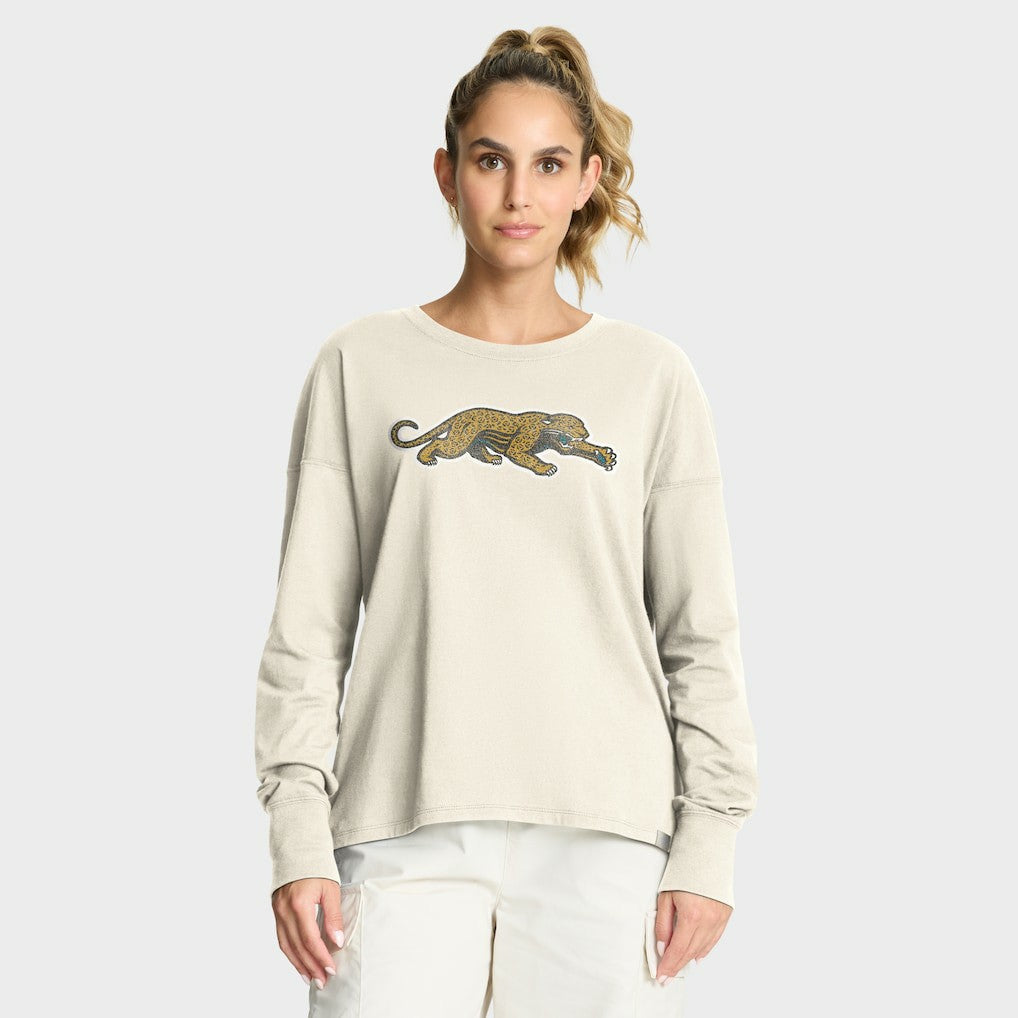 Jacksonville Jaguars Women's Dove Legacy Long Sleeve T-Shirt - Cream T-shirts