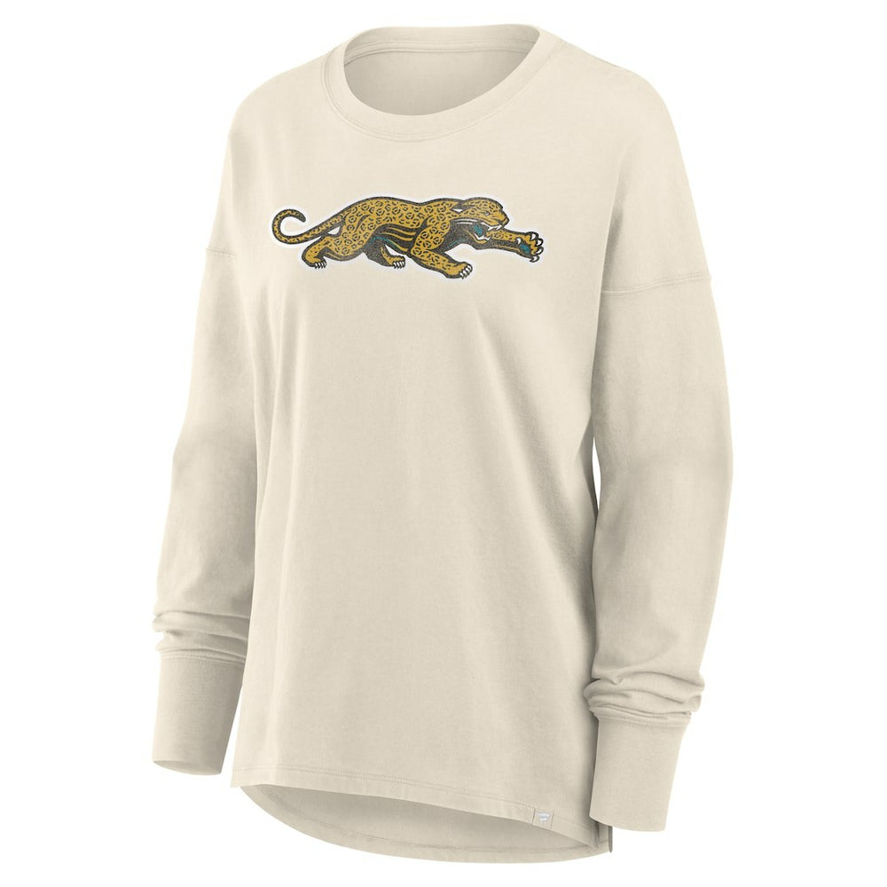 Jacksonville Jaguars Women's Dove Legacy Long Sleeve T-Shirt - Cream T-shirts