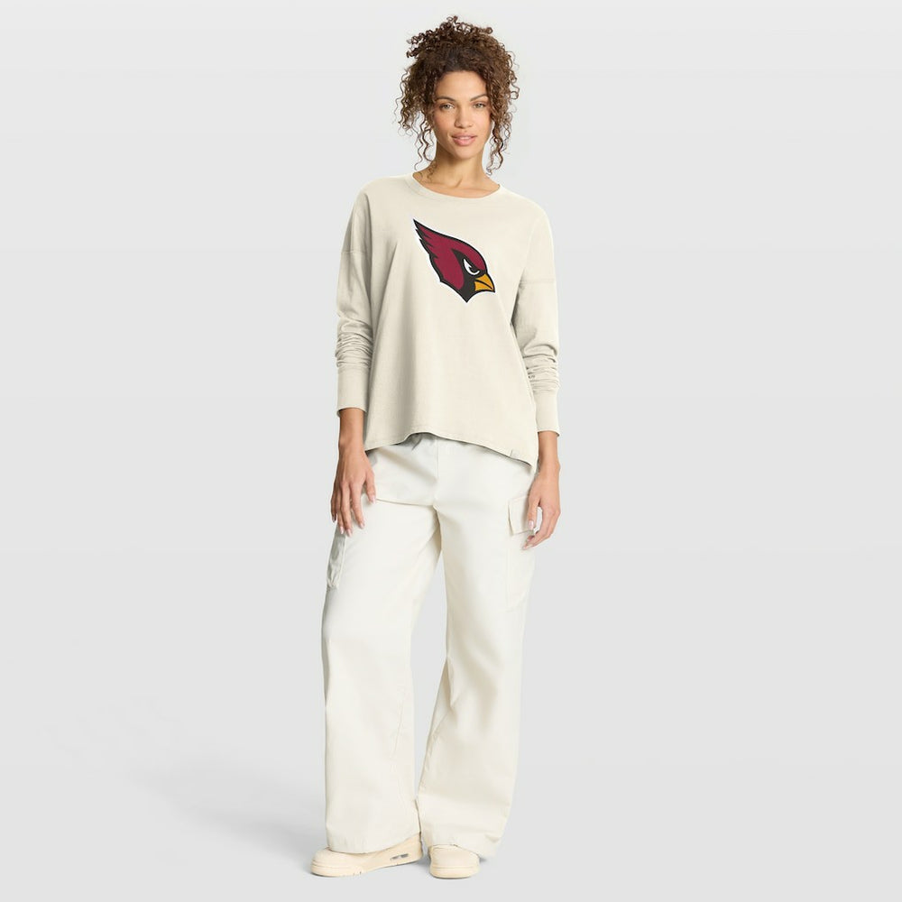 Arizona Cardinals Women's Dove Legacy Long Sleeve T-Shirt - Cream T-shirts