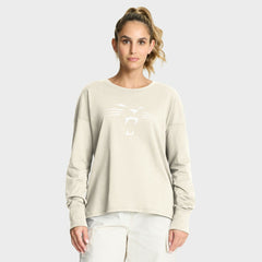 Carolina Panthers Women's Dove Legacy Long Sleeve T-Shirt - Cream T-shirts