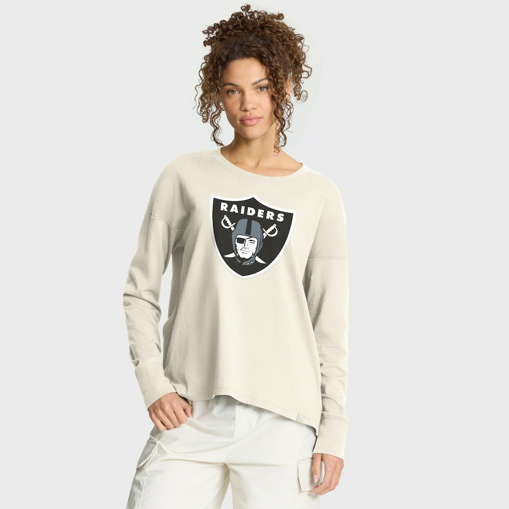 Las Vegas Raiders Women's Dove Legacy Long Sleeve T-Shirt - Cream T-shirts