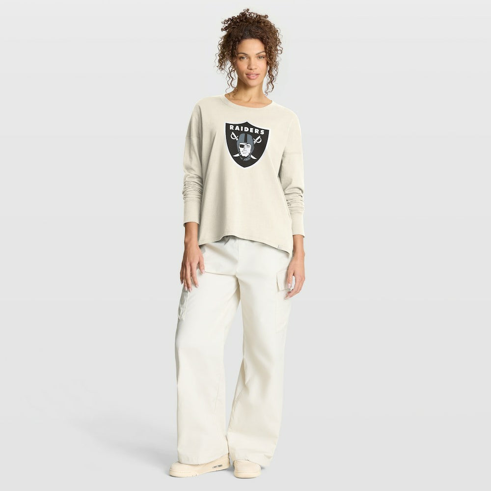 Las Vegas Raiders Women's Dove Legacy Long Sleeve T-Shirt - Cream T-shirts
